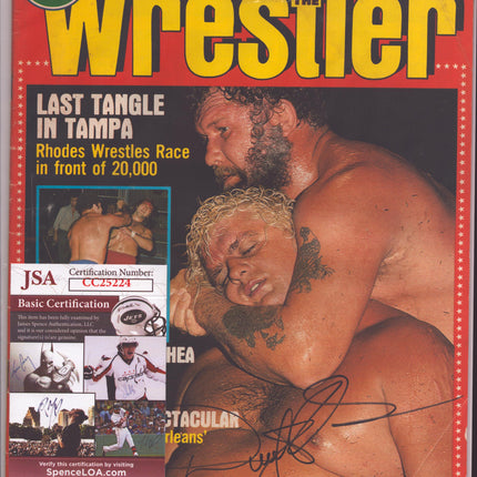 Dusty Rhodes signed The Wrestler Magazine December 1980 (w/ JSA)