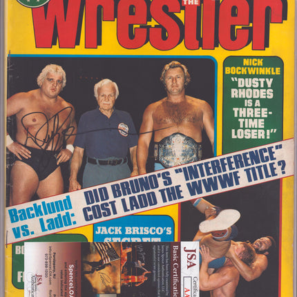 Dusty Rhodes signed The Wrestler Magazine March 1979 (w/ JSA)
