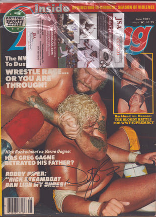 Dusty Rhodes signed Inside Wrestling Magazine June 1981 (w/ JSA)