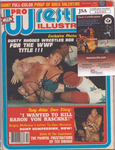 Dusty Rhodes Pro Wrestling Illustrated Magazine December 1980 (w/ JSA)