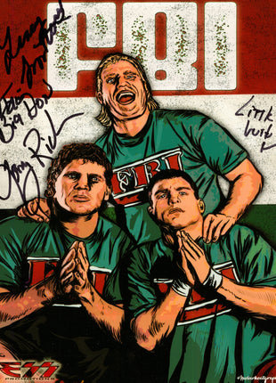 Tracy Smothers, Tommy Rich & Little Guido triple signed 8x10 Photo