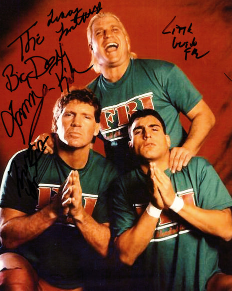 Tracy Smothers, Tommy Rich & Little Guido triple signed 8x10 Photo