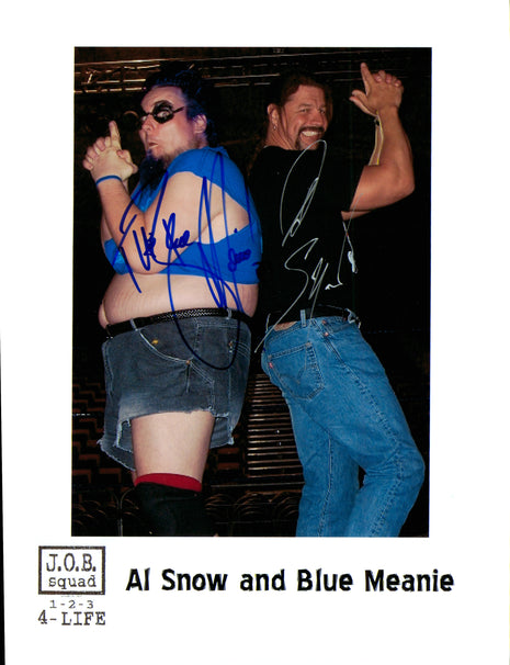 Al Snow & Blue Meanie dual signed 8x10 Photo