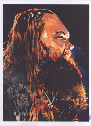 Bray Wyatt signed 11x14 Schamberger Art