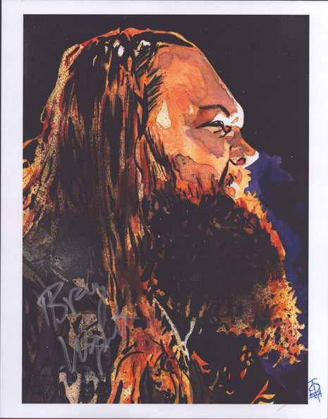 Bray Wyatt signed 11x14 Schamberger Art