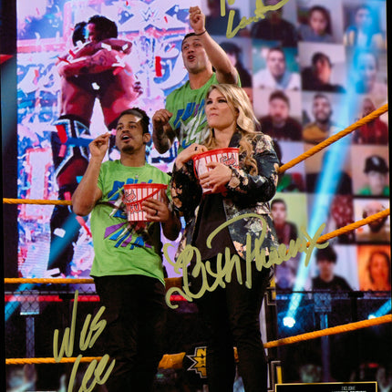 Beth Phoenix, Wes Lee & Nash Carter triple signed 8x10 Photo (w/ WWE COA)