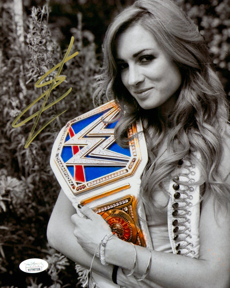 Becky Lynch signed Metallic 8x10 Photo (w/ JSA)