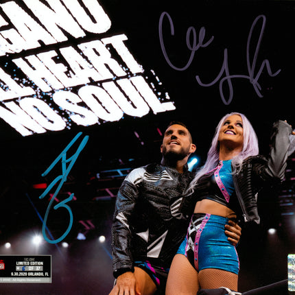 Johnny Gargano & Candice LeRae dual signed 8x10 Photo (w/ WWE COA)