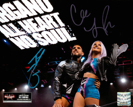 Johnny Gargano & Candice LeRae dual signed 8x10 Photo (w/ WWE COA)