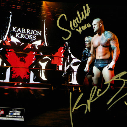 Karrion Kross & Scarlett dual signed 8x10 Photo (w/ WWE COA)