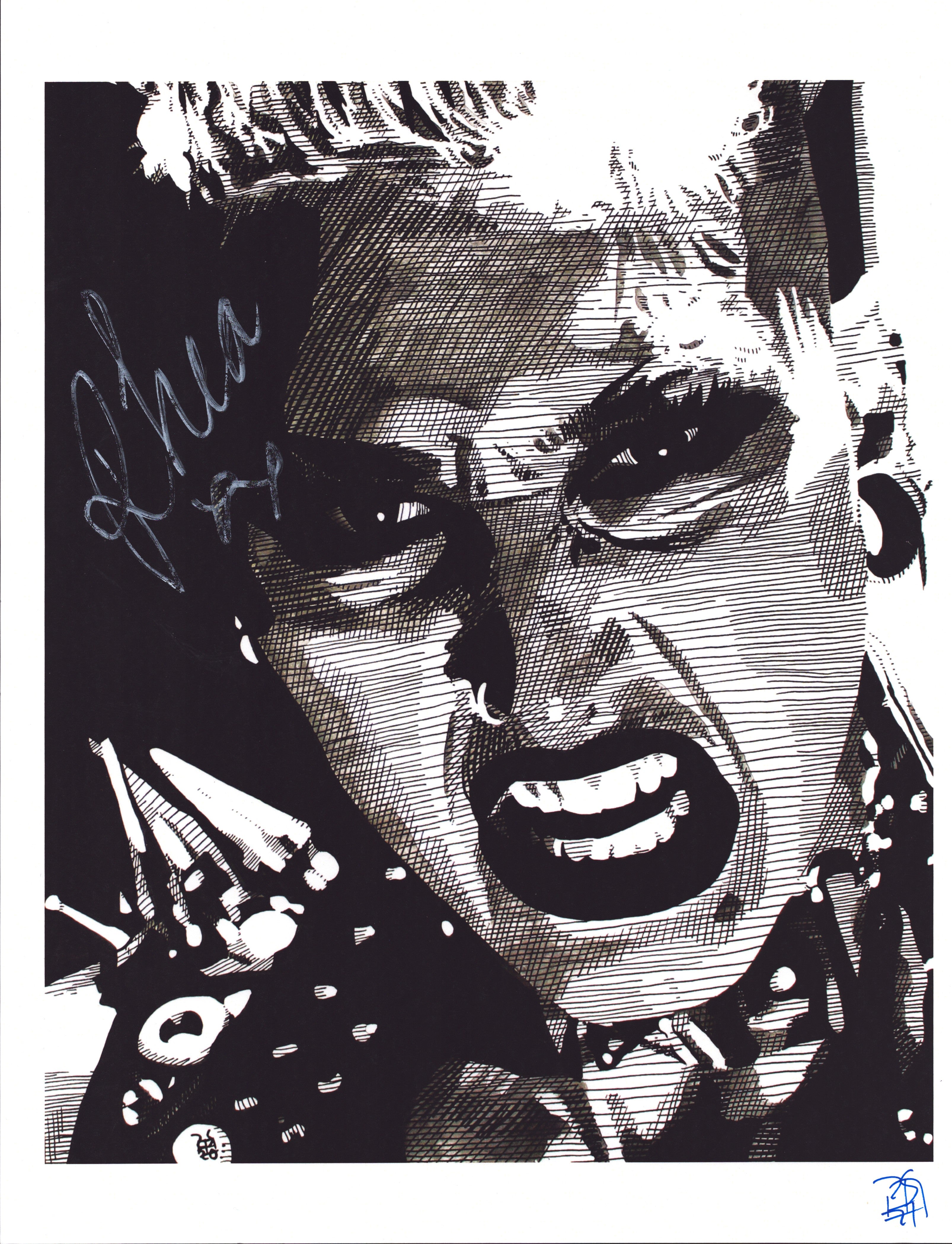 Rhea Ripley Signiture Rhea Ripley signed 11x14 Schamberger Art – Signed By Superstars