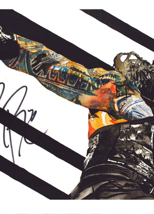 Roman Reigns signed 11x14 Schambeger Art