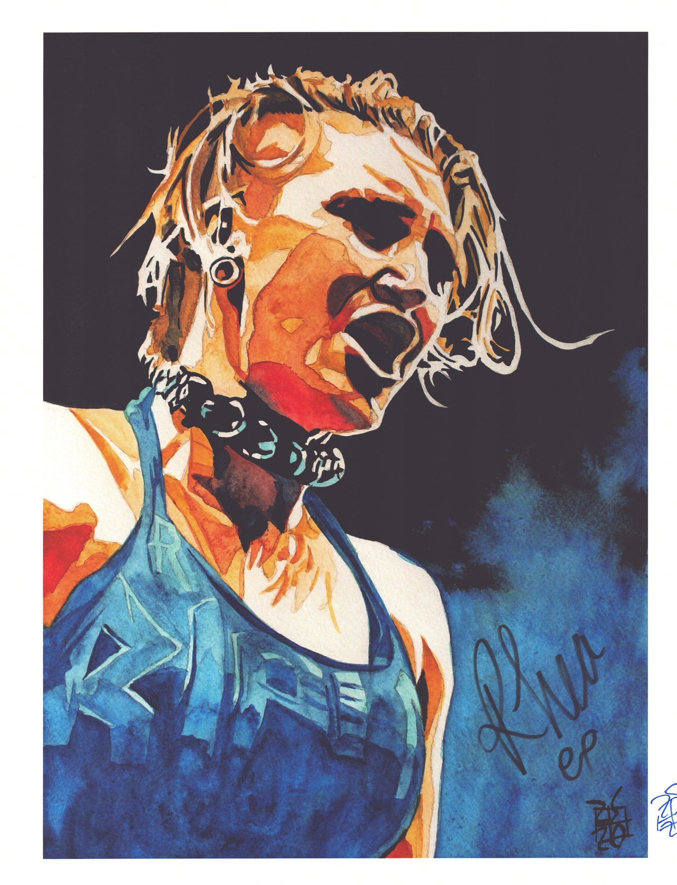 Rhea Ripley signed 11x14 Schamberger Art – Signed By Superstars