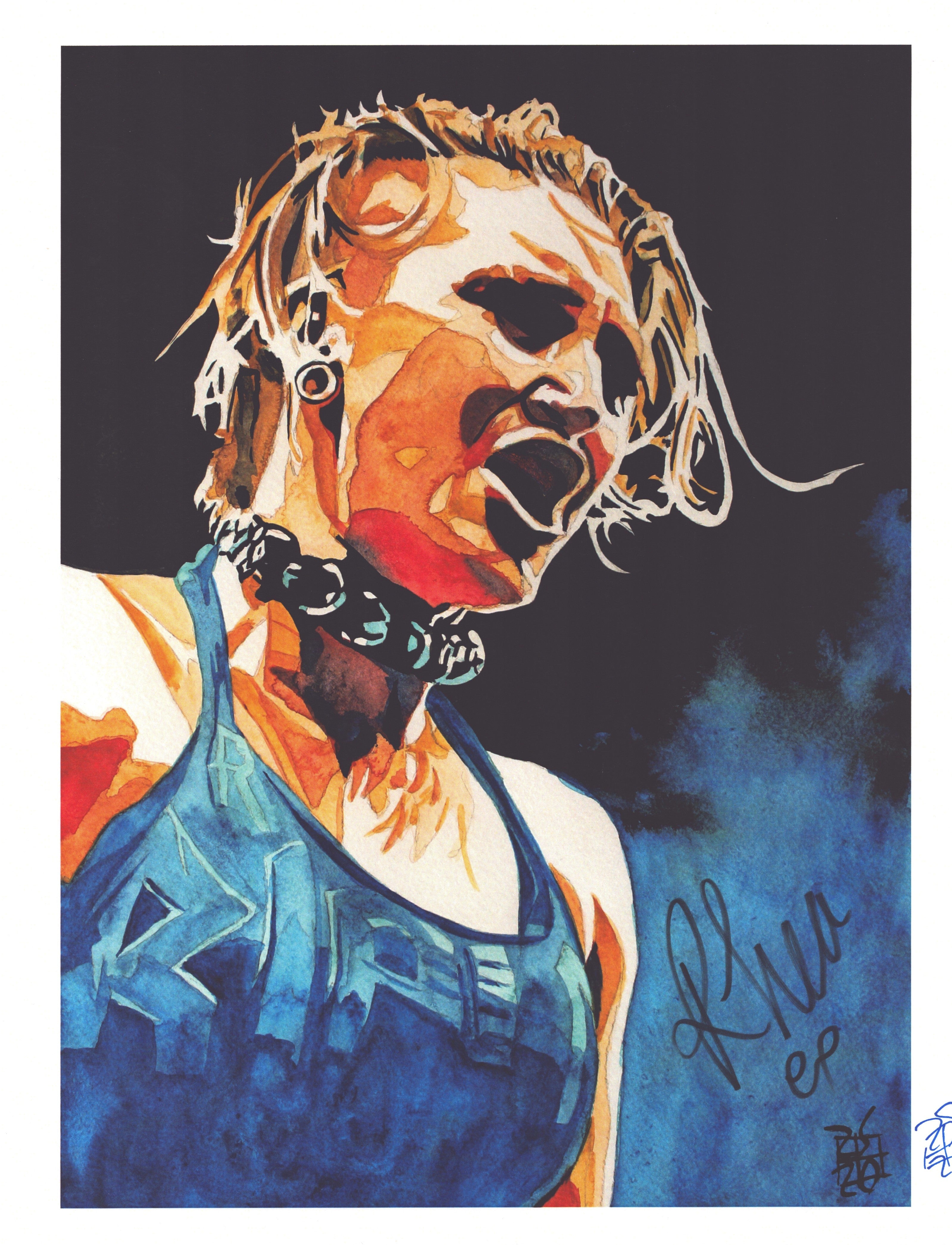 Rhea Ripley Signiture Rhea Ripley signed 11x14 Schamberger Art – Signed By Superstars