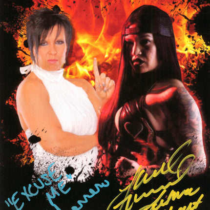 Vickie Guerrero & Shaul Guerrero dual signed 8x10 Photo