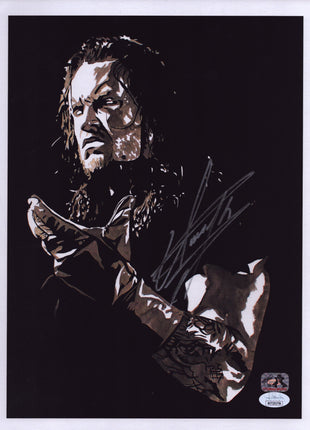 Undertaker signed 11x14 Schamberger Art (w/ JSA)
