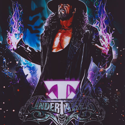 Undertaker signed 11x14 Metallic Photo (w/ JSA)