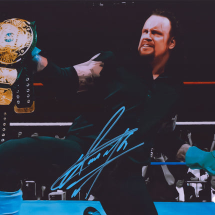 Undertaker signed 11x14 Metallic Photo (w/ JSA)