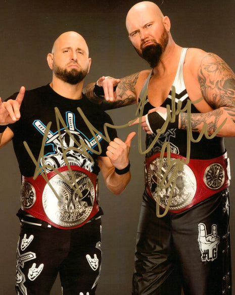 Karl Anderson & Luke Gallows dual signed 8x10 Photo