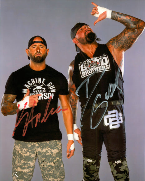 Karl Anderson & Luke Gallows dual signed 8x10 Photo