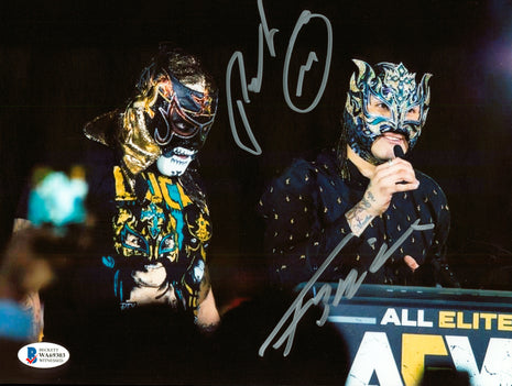 Penta Zero Miedo & Rey Fenix dual signed 8x10 Photo (w/ Beckett)