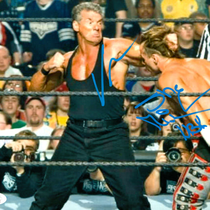 Vince McMahon & Shawn Michaels dual signed 8x10 Photo (w/ JSA)