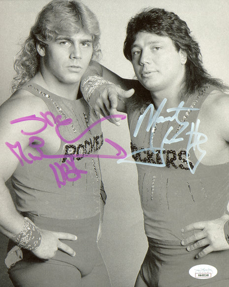 Shawn Michaels & Marty Jannetty dual signed 8x10 Photo (w/ JSA)