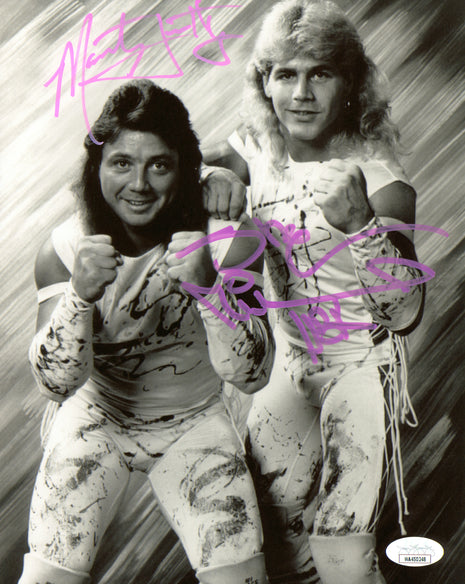 Shawn Michaels & Marty Jannetty dual signed 8x10 Photo (w/ JSA)