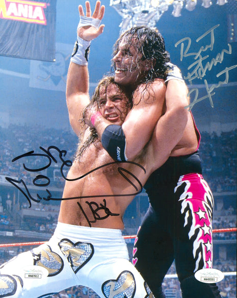 Shawn Michaels & Bret Hart dual signed 8x10 Photo (w/ JSA)