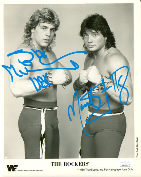 Shawn Michaels & Marty Jannetty dual signed 8x10 Photo (w/ JSA)