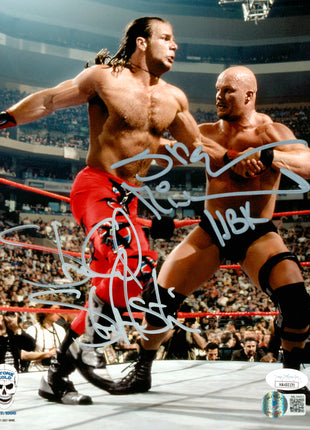 Shawn Michaels & Stone Cold Steve Austin dual signed 8x10 Photo (w/ JSA & Beckett)