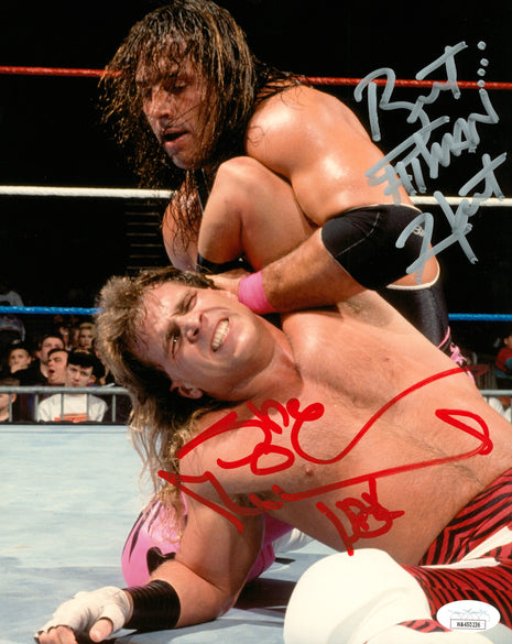 Shawn Michaels & Bret Hart dual signed 8x10 Photo (w/ JSA)