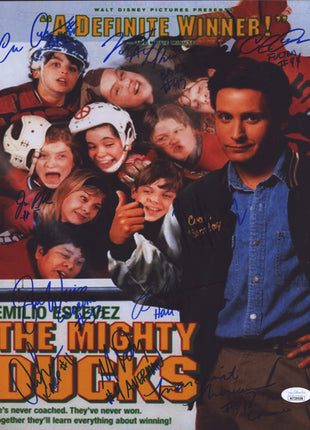 Mighty Ducks multi-signed 11x14 Photo (w/ JSA)