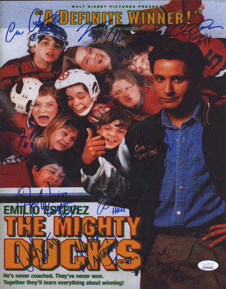 Mighty Ducks multi-signed 11x14 Photo (w/ JSA)