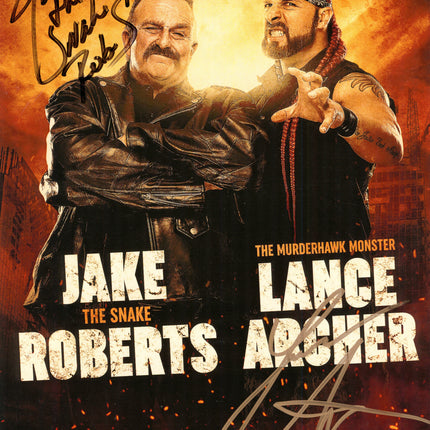 Lance Archer & Jake Roberts dual signed 8x10 Photo