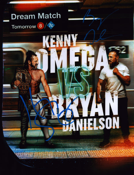 Kenny Omega & Bryan Danielson dual signed 11x14 Photo