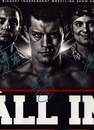 Young Bucks & Cody Rhodes triple signed 11.5x12 Photo