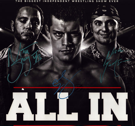 Young Bucks & Cody Rhodes triple signed Photo