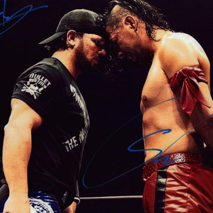 AJ Styles & Shinsuke Nakamura dual signed 11x14 Photo (w/ JSA)