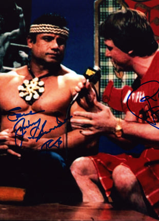 Rowdy Roddy Piper & Jimmy Snuka dual signed 11x14 Photo