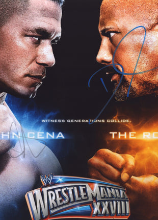 The Rock & John Cena dual signed 11x14 Photo
