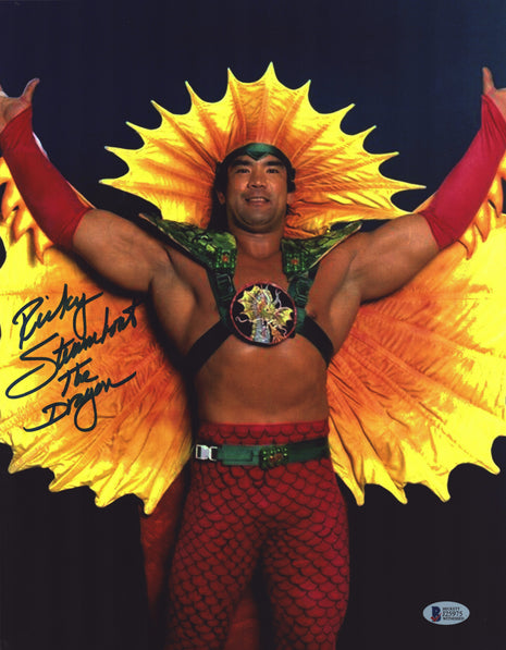 Ricky Steamboat signed 11x14 Photo (w/ Beckett)