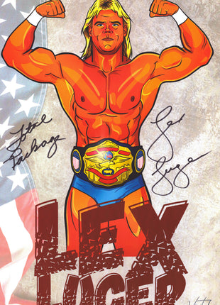 Lex Luger signed 11x17 Photo