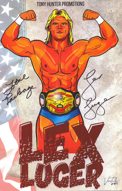 Lex Luger signed 11x17 Photo – Signed By Superstars