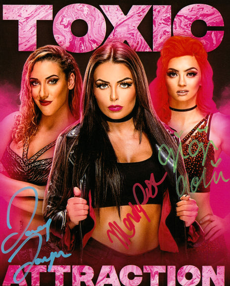 Toxic Attraction - Mandy Rose, Gigi Dolin & Jacy Jayne triple signed 8x10 Photo