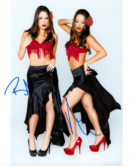 Bella Twins - Brie & Nikki Bella dual signed 8x10 Photo