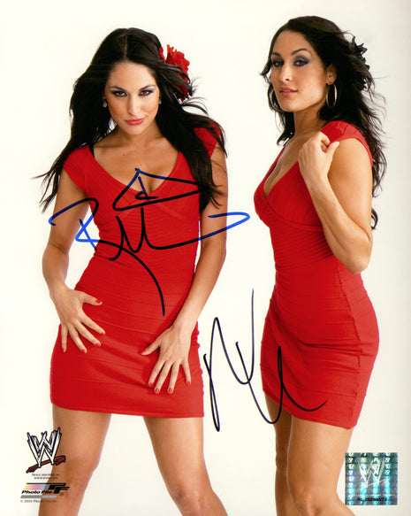 Bella Twins - Brie & Nikki Bella dual signed 8x10 Photo