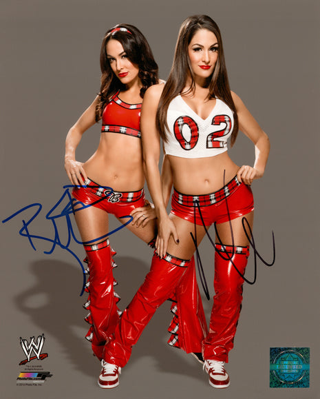 Bella Twins - Brie & Nikki Bella dual signed 8x10 Photo