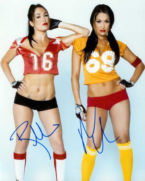 Bella Twins - Brie & Nikki Bella dual signed 8x10 Photo