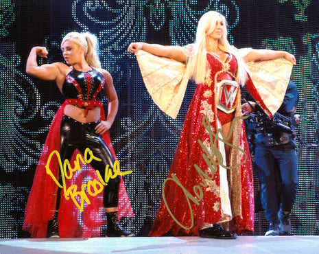 Charlotte Flair & Dana Brooke dual signed 8x10 Photo